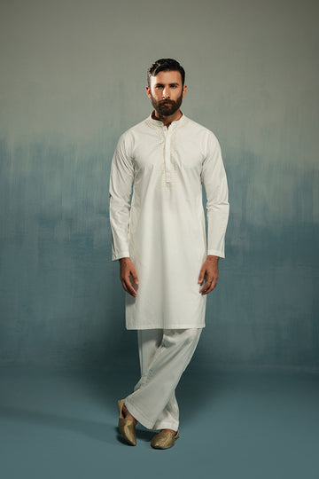 'White' Embroidered Kurta Pajama
